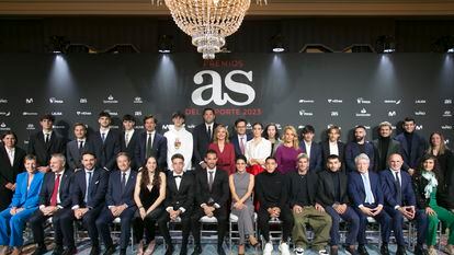 Foto de familia durante la gala de los Premios AS, a lo mejor del deporte español en el año.