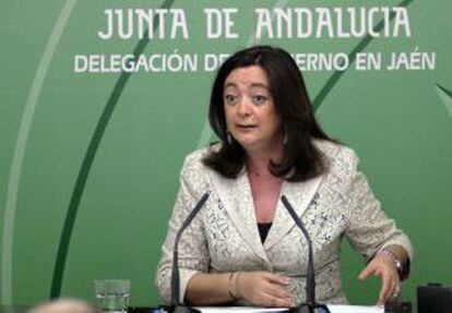 La consejera de la Presidencia de la Junta de Andalucía, Mar Moreno, ayer en Jaén. 