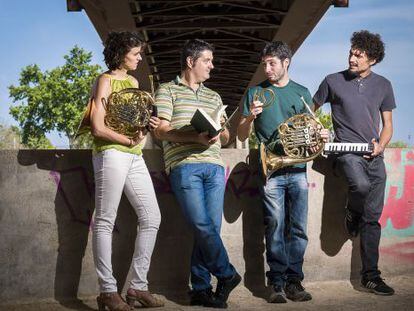 D&#039;esquerra a dreta, Maria Rubio, Josep Antoni Alberola, Marc Moragues i Joan Mont.