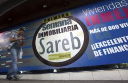 Oferta de Sareb en una feria inmobiliaria.