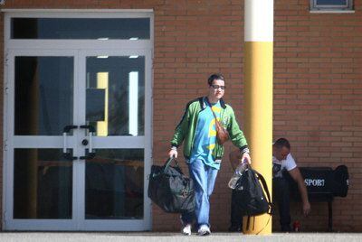 Antonio Troitiño, a su salida de la cárcel de Huelva el pasado miércoles.