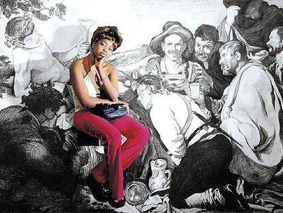 <b><i>Los borrachos,</b></i> de Velázquez, en versión de Pep Dardanyà.