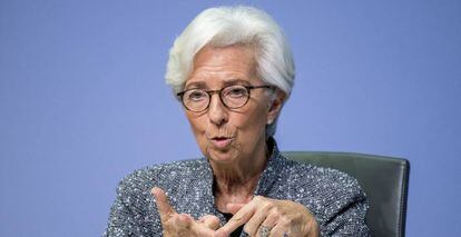 Christine Lagarde, el 12 de marzo.