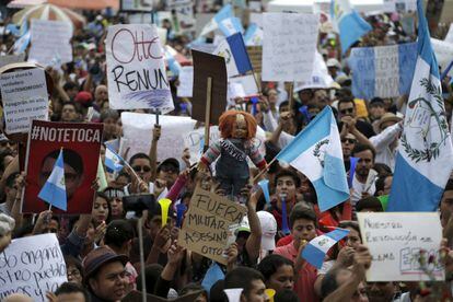 Protestas en Guatemala contra el presidente, este sábado