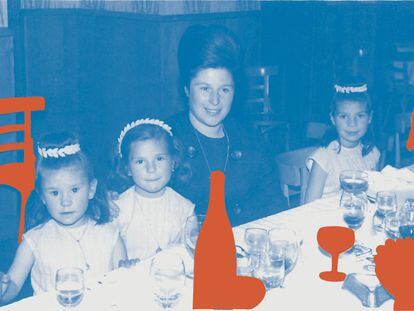 Carmen Entenza García, con tres de sus hijas, en una de las imágenes que recoge 'Gran Sol'.
