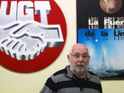 Manuel Ferrer, secretario general en funciones de UGT Andaluc&iacute;a, en Sevilla. 