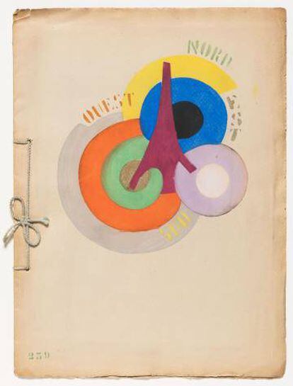 Portada creada por el artista Robert Delaunay para un libro de 1918 que contiene un poema de Vicente Huidobro. 