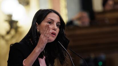Inés Arrimadas, el pasado jueves, en el Congreso.
