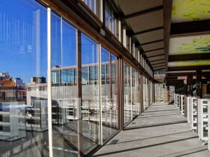 Vista desde la nueva sede del Colegio de Arquitectos, en el edificio de las Escuelas P&iacute;as.