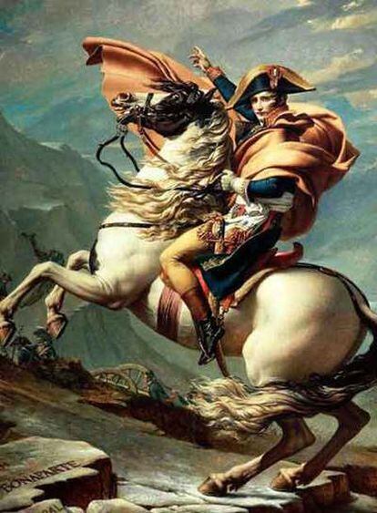 Imagen de 'Napoleón cruzando Los Alpes' de Jacques Louis David
