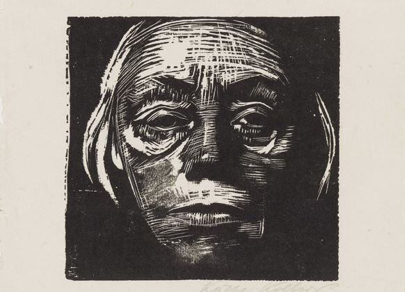 'Autorretrato frontal' (1923), de Käthe Kollwitz. 