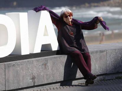 La cineasta Agnès Varda, en San Sebastián.