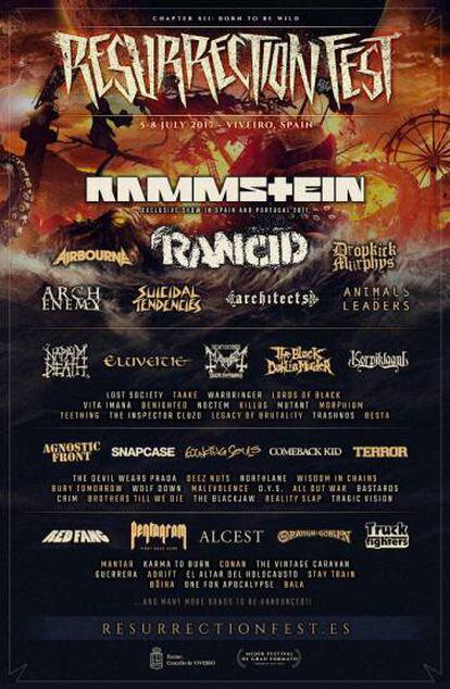 Cartel del Resurrection Fest 2017.