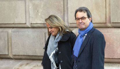 El expresident de la Generalitat Artur Mas, a su llegada al TSJC.