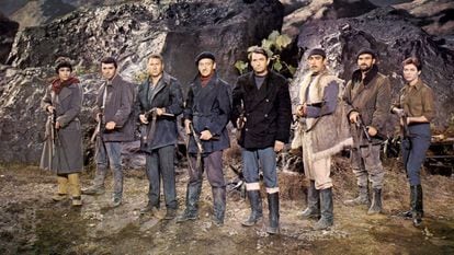 El grupo protagonista de la película 'Los cañones de Navarone'.