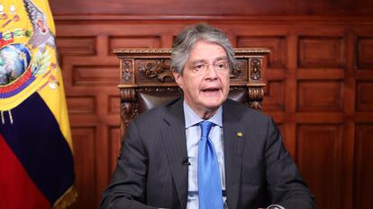 El presidente de Ecuador, Guillermo Lasso, este lunes en Quito.