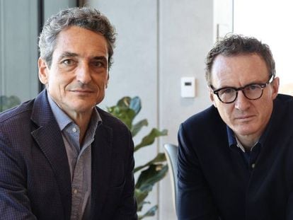 Juan Baixeras, director general de Audible en España e Italia, y Matthew Gain, vicepresidente senior de Audible en Europa