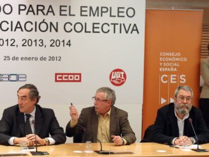 Firmantes del &uacute;ltimo acuerdo de negociaci&oacute;n colectiva 2012-2014