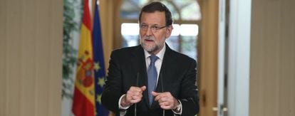 El presidente del Gobierno, Mariano Rajoy, en un balance del a&ntilde;o 2014. 