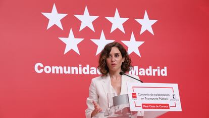 La presidenta de la Comunidad de Madrid, Isabel Díaz Ayuso, el 11 de julio en la capital.