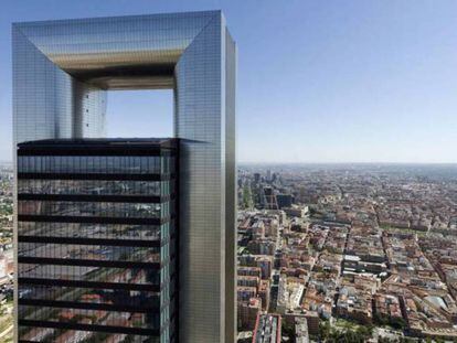 Torre Cepsa en Madrid, dise&ntilde;ada por el arquitecto Norman Foster.