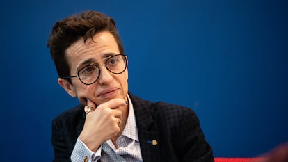 LEIPZIG, GERMANY - MARCH 22: Russian-American journalist Masha Gessen speaks while presenting her book: "The Future is History: How Totalitarianism Reclaimed Russia" at the 2019 Leipzig Book Fair on March 22, 2019 in Leipzig, Germany. The 2019 Leipzig Book Fair is open to the public from March 21-24. (Photo by Jens Schlueter/Getty Images)