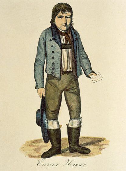 Kaspar Hauser, en un grabado de época.