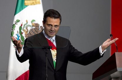 Peña Nieto, tras asumir el cargo.