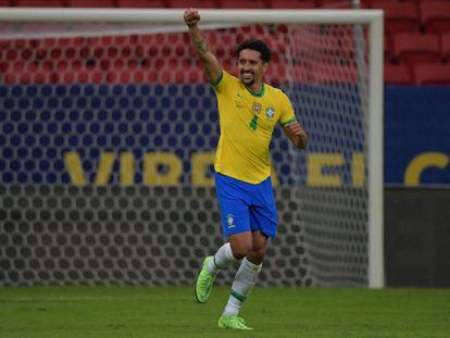 Marquinhos celebra su gol frente a Venezuela, el pasado domingo 13 de junio en Brasilia.