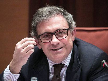 Jordi Pujol Ferrussola compareix en una comissió del Parlament.