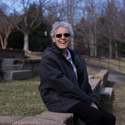 La excomandante guerrillera Dora María Téllez, en un hotel en Washington, este viernes.