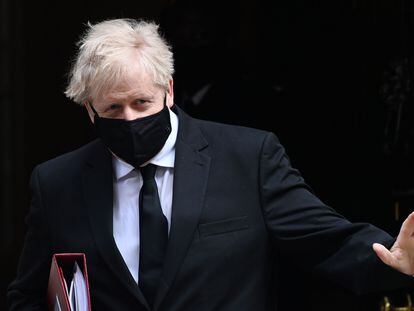 Boris Johnson, a la salida del 10 de Downing Street el pasado miércoles.