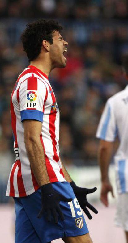Diego Costa, durante el partido ante el Málaga.