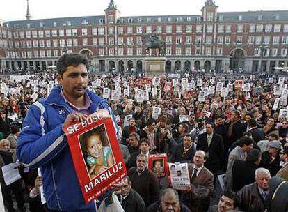 Concentración en Madrid por la desaparición de Mariluz Cortés el pasado enero.