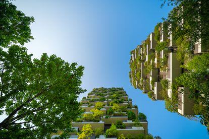 Vista del Bosco Verticale de Milán de Stefano Boeri.