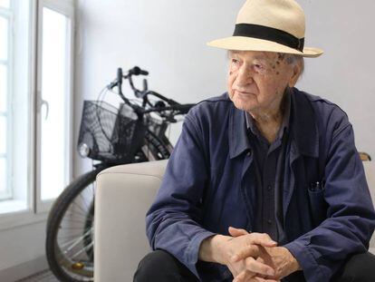 El cineasta Jonas Mekas, en Madrid en 2017.