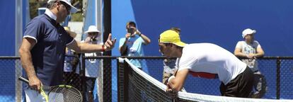 Toni y Rafael, durante un entrenamiento en Melbourne, hace un mes.