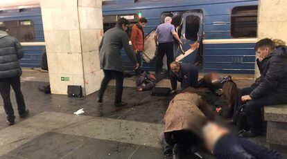 Víctimas del atentado terrorista ocurrido en el metro de San Petersburgo.
