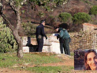 Agentes de la Guardia Civil durante la búsqueda de Laura Luelmo.