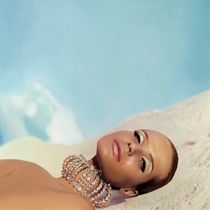 Veruschka, con maquillaje de Helena Rubenstein, en Vogue 1966.