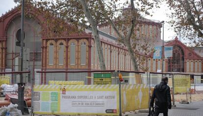 Les obres del mercat de Sant Antoni.