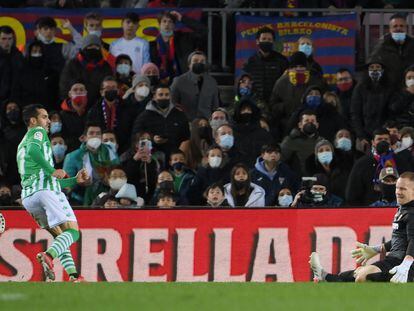 Juanmi, después de batir a Ter Stegen para marcar el único gol del encuentro