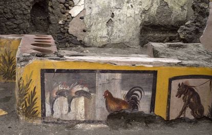 Termopolio descubierto en Pompeya. 
