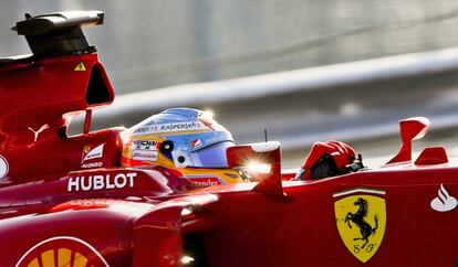 Fernando Alonso, durante la carrera en Sochi.