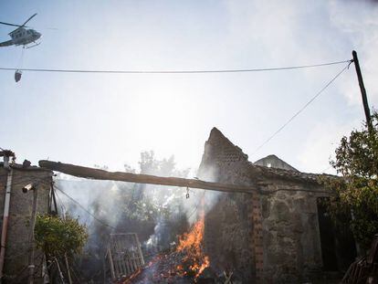 Estado en el que ha quedado la vivienda afectada por la explosión.