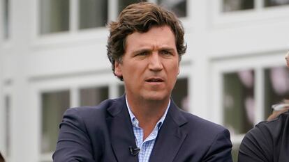 Tucker Carlson, en un torneo de golf en Nueva Jersey en Julio de 2022.