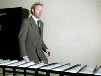 Boris Becker, ayer, a su llegada al juicio para escuchar la sentencia.