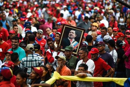 Simpatizantes de Nicolás Maduro en las calles de Caracas.