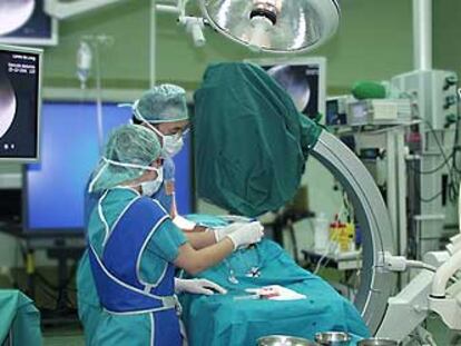 Un quirófano del hospital Clínic de Barcelona.