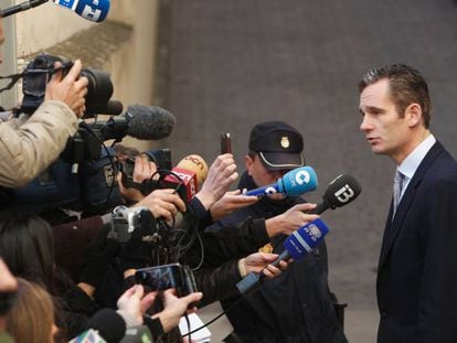 Iñaki Urdangarin a su llegada a los juzgados de Palma en febrero de 2012.